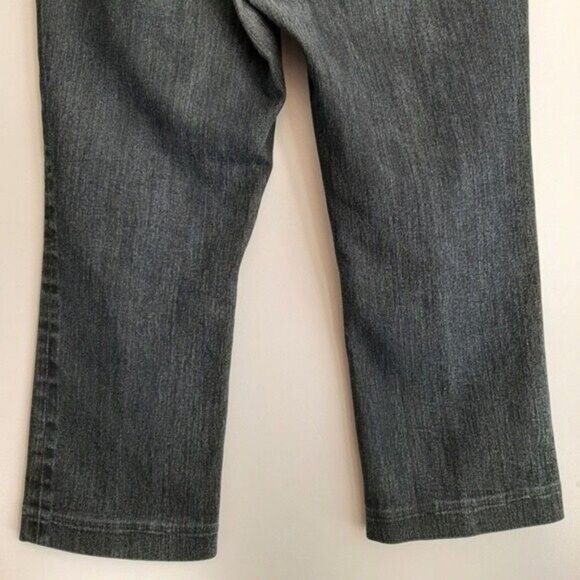 GASOLINE Straight Leg Crop Jeans Mid-Rise Blue Denim Sz 16 - Picture 6 of 9